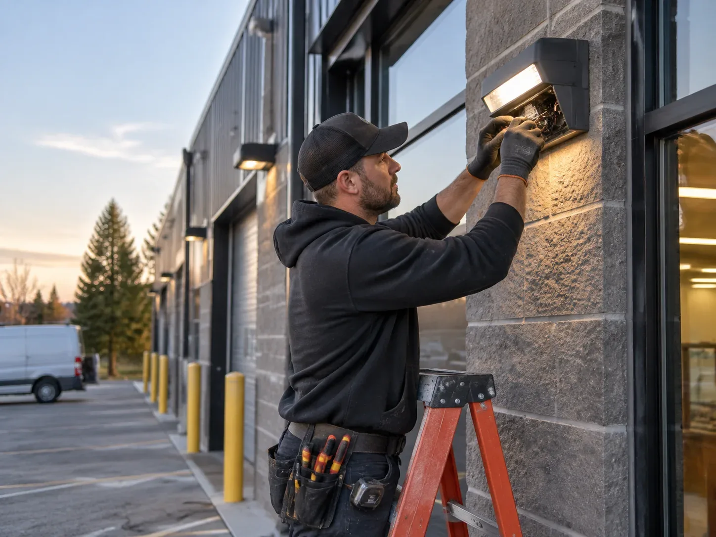 Interior lighting and electrical work in a Kitchener home
