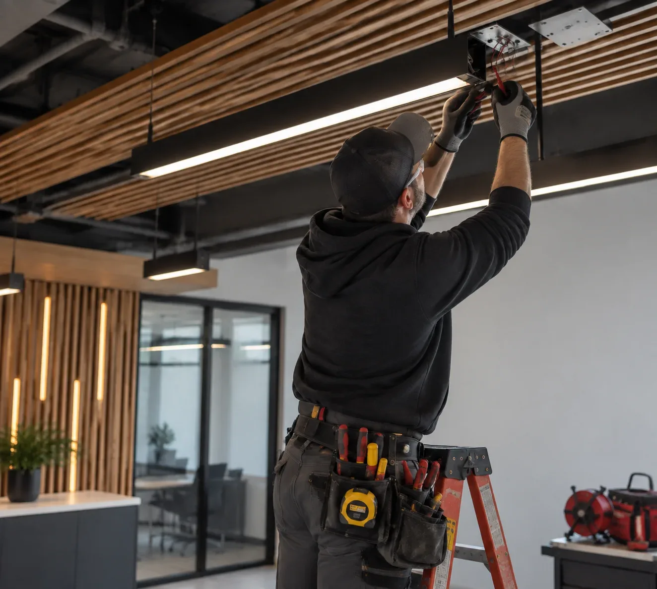 Electrician providing residential and commercial electrical service in Guelph Ontario